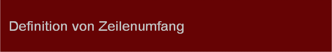 Definition von Zeilenumfang